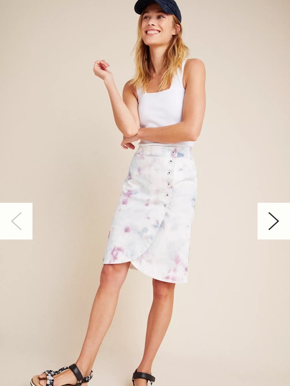 Anthropologie Kimmie Tie Dye Tulip Midi Skirt Size 6